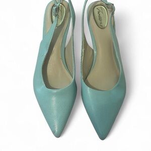 Pastel Blue Slingback Heels